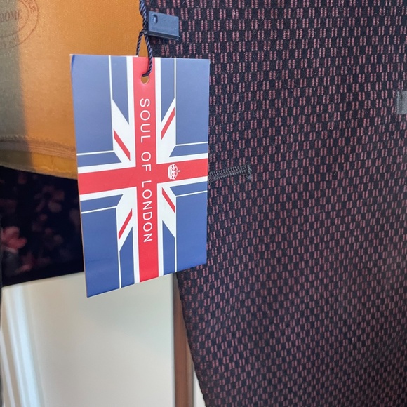 SOUL of LONDON Black and Deep Ruby Red Tux/Dinner Jacket - Picture 9 of 10